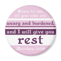 I Will Give You Rest Refrigerator Magnets
