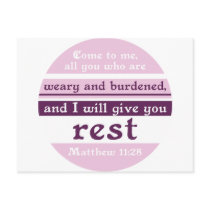 I Will Give You Rest Post Card