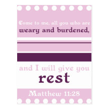 I Will Give You Rest Postcards
