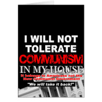 I Will Not Tolerate Communism In My House cards