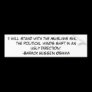 'I will stand with the Muslims should the polit... Bumper Stickers