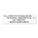 'I will stand with the Muslims should the polit... bumper stickers