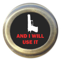 I Will Use It Gun Security Stickers