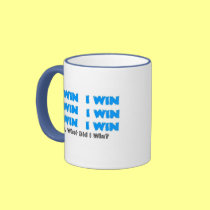 I win blue mugs