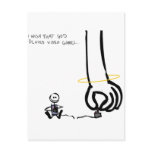 I wish that God played Video Games postcards