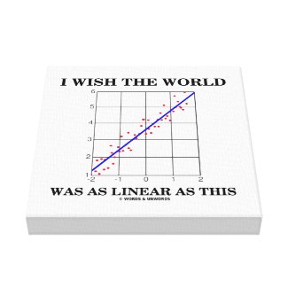 I Wish The World Was As Linear As This (Humor) Canvas Print