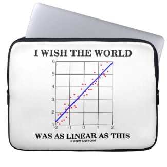 I Wish The World Was As Linear As This (Humor) Laptop Sleeve