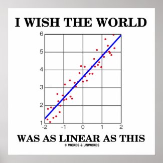 I Wish The World Was As Linear As This (Humor) Poster
