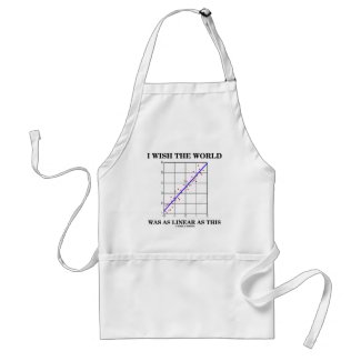 I Wish The World Was As Linear As This (Stats) Adult Apron
