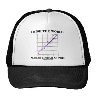 I Wish The World Was As Linear As This (Stats) Trucker Hat