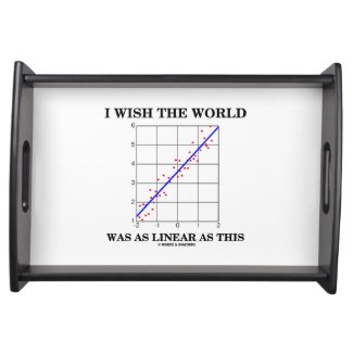 I Wish The World Was As Linear As This Stats Humor Serving Platters