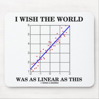 I Wish The World Was As Linear As This (Stats) Mouse Pad