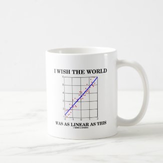 I Wish The World Was As Linear As This (Stats) Classic White Coffee Mug