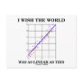 I Wish The World Was As Linear As This (Stats) Postcard