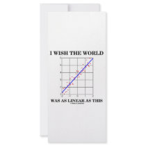 I Wish The World Was As Linear As This (Stats) Rack Card Design