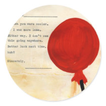 I wish you were cooler round stickers