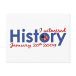 I Witnessed History 1-20-09 Postcards