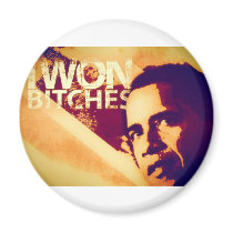 I_Won_Bitches___Obama magnets by HotTopicsTshirts I_Won_Bitches___Obama magnets
