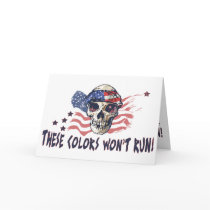 I won't apologize for being American Skull Gear Greeting Cards