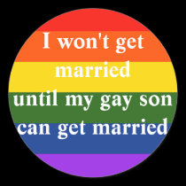 I won't get married stickers