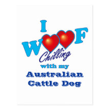I Woof Australian Cattle Dog Post Cards