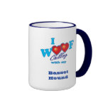 I Woof Basset Hound Mugs