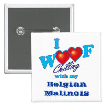 I Woof Belgian Malinois Buttons
