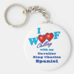 I Woof Cavalier King Charles Spaniel Keychain
