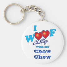 I Woof Chow Chow Key Chain