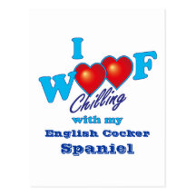 I Woof English Cocker Spaniel Post Card