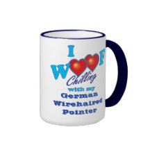 I Woof German Wirehaired Pointer Mugs