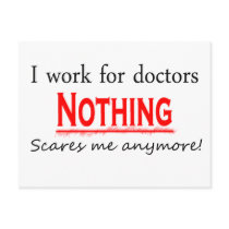 I Work For Doctors postcards