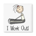 I Work Out Magnet by stick_figures I Work Out Magnet