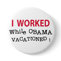 I Worked While Obama Vacationed Pins