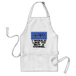 I would like to buy a vowel - Obama Sucks Apron