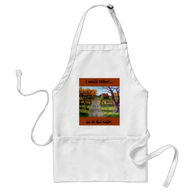 I would rather... be at the cabin.  Apron by samack