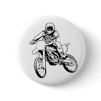 I Would Rather Be Playing In The Dirt (Black/White Pinback Buttons