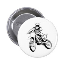 I Would Rather Be Playing In The Dirt (Black/White Pinback Buttons