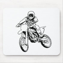 I Would Rather Be Playing In The Dirt (Black/White Mousepad