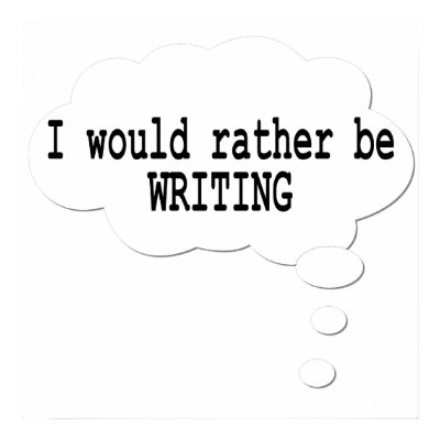 I Would Rather Be Writing Poster for Writers by giftsforwriters