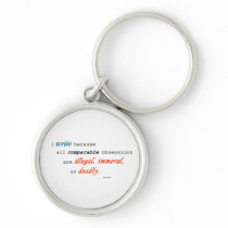 I write because... key chains