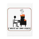 I Write My Stunts Post Card