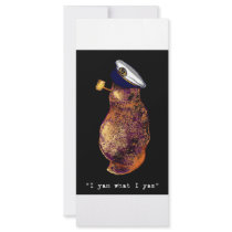 I yam what I yam-black Rack Card Template