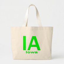 IA Iowa plain green Bags