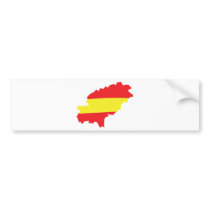 Ibiza contour flag icon bumper stickers