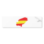 Ibiza contour flag icon bumper stickers