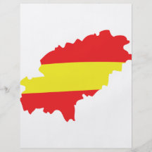 Ibiza contour flag icon flyer