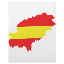 Ibiza contour flag icon letterhead