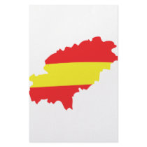 Ibiza contour flag icon customized stationery