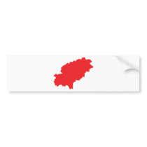 Ibiza countur icon bumper sticker